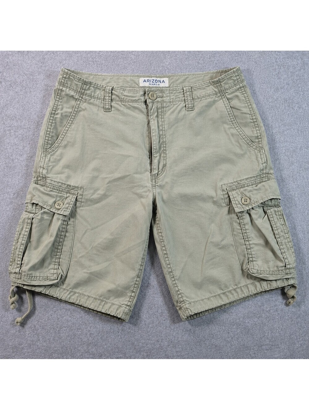 Arizona Jean Co Men’s 34 Sage Green Cargo Shorts Classic Fit Flex Utility
